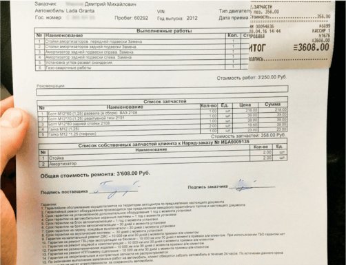 Гарантия на контрактные детали